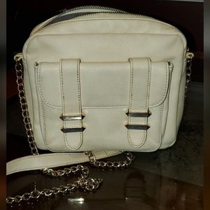 Cream crossbody gold hardware